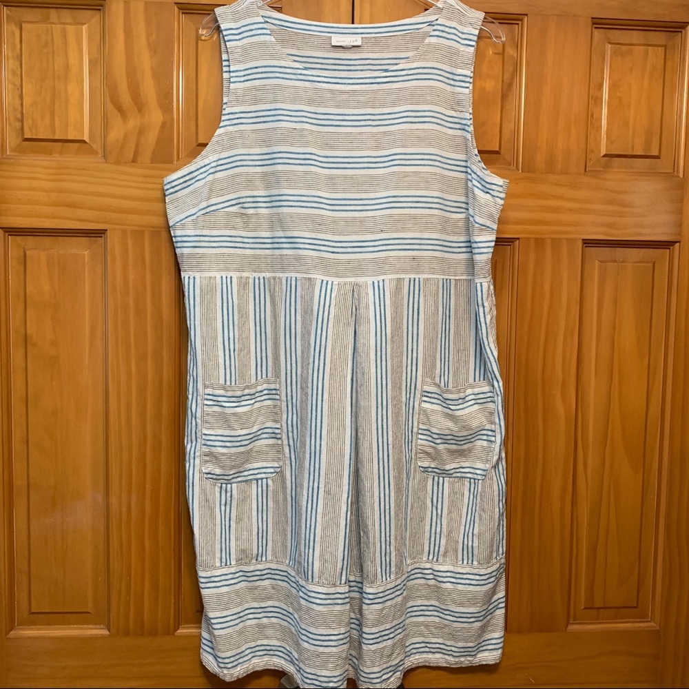J.Jill Love Linen Striped Dress XL